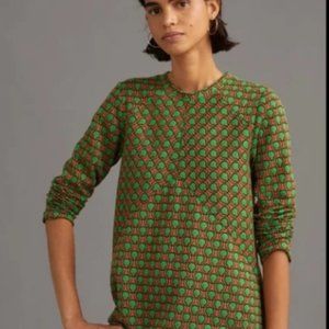 Anthropologie Maeve Printed Jacquard Shift Mini Dress  SMALL